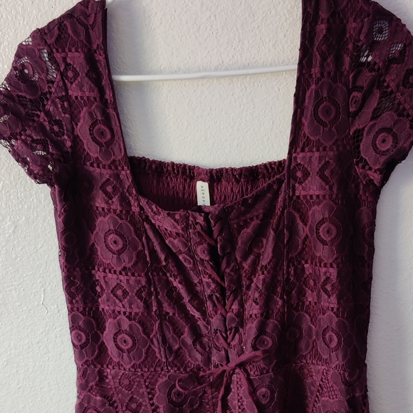 Purple Boho/Faux Corset Dress - Picture 5 of 6